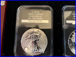 The Complete American Eagle Silver Dollar- Limited-Edition Set 6 Coins/Wood Box