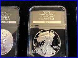 The Complete American Eagle Silver Dollar- Limited-Edition Set 6 Coins/Wood Box