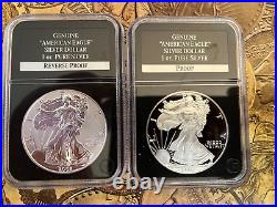 The Complete American Eagle Silver Dollar- Limited-Edition Set 6 Coins/Wood Box