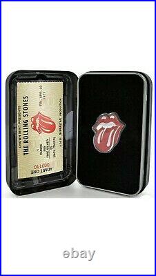 The Rolling Stones 2021 Gibraltar 1oz Proof Silver Coin Box/COA