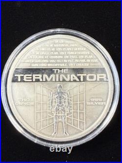 The Terminator 2oz Silver Proof. 999 (Scratches & Spotty) WithBox NO COA #997