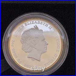 Tutankhamun 100 Year 2oz Silver Proof Gilded Coin 2022 Tuvalu Box + COA