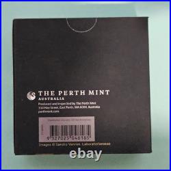 Tutankhamun 100 Year 2oz Silver Proof Gilded Coin 2022 Tuvalu Box + COA