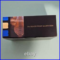 Tutankhamun 100 Year 2oz Silver Proof Gilded Coin 2022 Tuvalu Box + COA