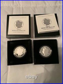 Two 2023 S Morgan Dollar Silver Proof Coin-US Mint with Box and Certificate