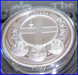 UK 2010 ROYAL MINT Capital Cities LONDON £1 One Pound SILVER Proof BOX/COA Cc1