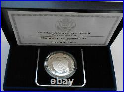USA United States 1 dollar 1997 P Officers Memorial Silver Proof box COA
