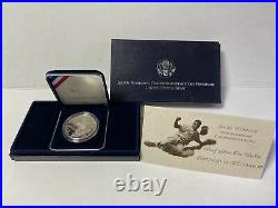 US Mint 1997 S Jackie Robinson Commemorative Proof Silver Coin Program COA & Box