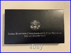 US Mint 1997 S Jackie Robinson Commemorative Proof Silver Coin withCOA & Box MINT