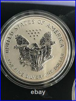 US Mint 20th Anniversary American Eagle Silver 3-Coin Set with Box and COA