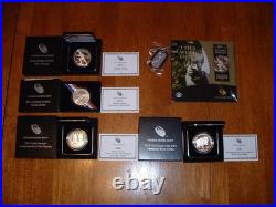 US Mint Commemorative Silver Dollar Proofs Box 7 2012-13 Assorted