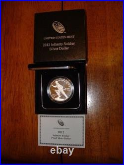 US Mint Commemorative Silver Dollar Proofs Box 7 2012-13 Assorted