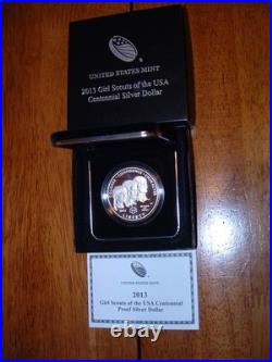 US Mint Commemorative Silver Dollar Proofs Box 7 2012-13 Assorted