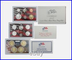 US Mint Silver Coin Proof Set 2007 S With Box and COA OGP Estate Lot