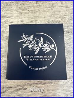 US Mint WWII 75th Anniversary Silver Proof Medal 2020 20XH with COA Box NEW