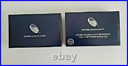 US United States Mint American Eagle San Francisco two coin silver proof set BOX