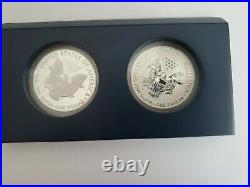 US United States Mint American Eagle San Francisco two coin silver proof set BOX