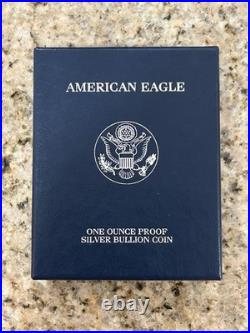 U. S. Mint 1988 American Eagle 1 oz Silver Proof Coin with Box & Case