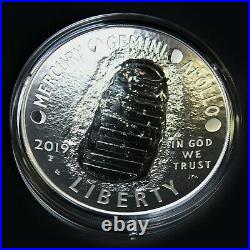 U. S. Mint 2019-P Proof Apollo 11 50th Anniversary 5 Oz Silver Coin with Box