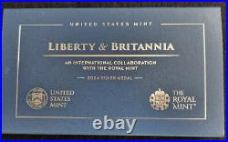 U. S. Mint-2024 Liberty & Britannia Silver Proof Medal Original Box COA included U. S. Mint-2024 Liberty & Britannia Silver Proof Medal Original Box COA included