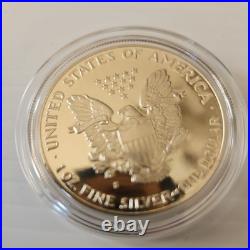 U. S. Mint S. F. 1990 American Eagle 1 oz. 999 Silver Proof Coin with Box & COA