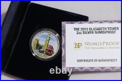 Uk GB Elizabeth Tower 2 Oz. Silver Proof Box + Coa B85 #170 Bx13