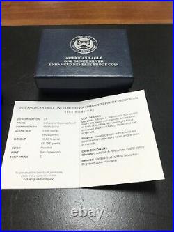 Ungraded 2019 S Enhanced Reverse Proof Silver Eagle With Box And Numbered Coa