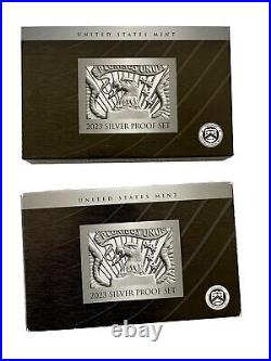 Unique! Two 2023 Silver Proof Sets with Bessie Coleman Error & Corrected Boxes