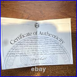 United States Mint 1999 American Eagle 1 oz. 999 Silver Proof Coin Box & COA