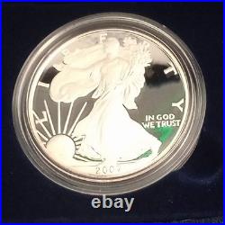 United States Mint 2007 American Eagle $1 1 oz. 999 Silver Proof Box COA