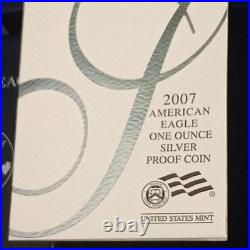United States Mint 2007 American Eagle $1 1 oz. 999 Silver Proof Box COA