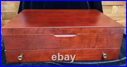 Vintage Mahogany Wood Flatware Storage Chest Box Tarnish Proof Sterling Silver Vintage Mahogany Wood Flatware Storage Chest Box Tarnish Proof Sterling Silver