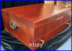 Vintage Mahogany Wood Flatware Storage Chest Box Tarnish Proof Sterling Silver Vintage Mahogany Wood Flatware Storage Chest Box Tarnish Proof Sterling Silver