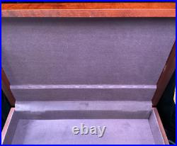 Vintage Mahogany Wood Flatware Storage Chest Box Tarnish Proof Sterling Silver