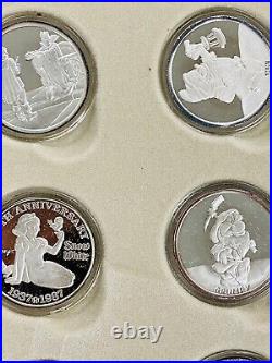 Walt Disney Co. 1987 Snow White Rarities Mint 11 Coin Silver Proof Set-BOX/CERTS