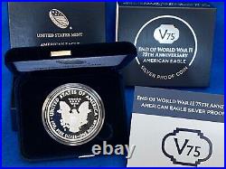 World War II 75th Anniversary Silver Proof American Eagle 1 Oz. Mint withBOX